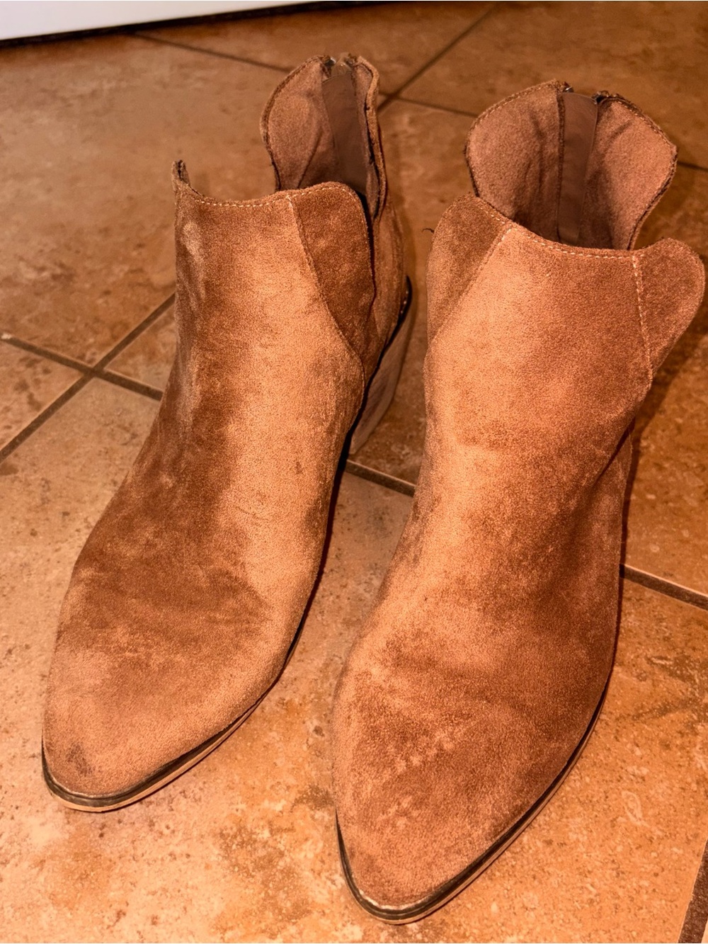 Pierre Dumas Suede Pointed Ankle Booties